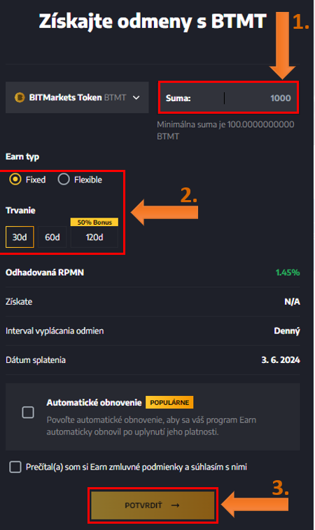 BTMT staking