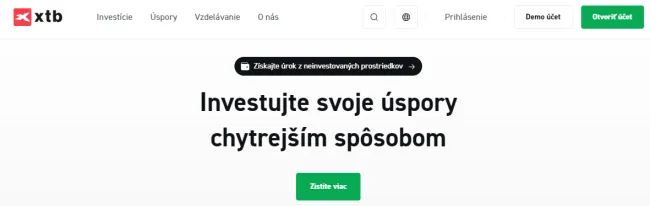 Domovská stránka XTB