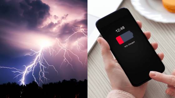 Je dobrý nápad nabíjať smartfón počas búrky?