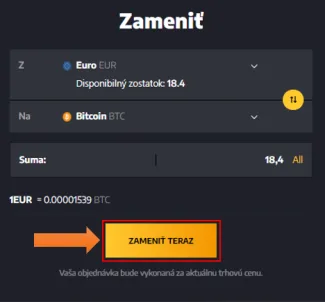 Kúpa Bitcoinu