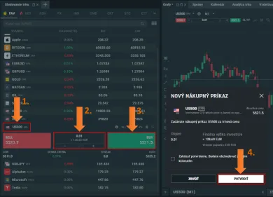 Nákup indexu na XTB