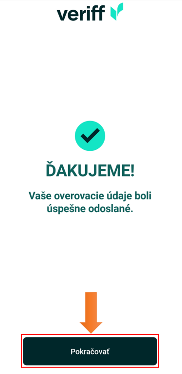 Úspešné overenie