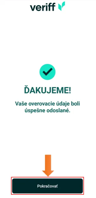 Úspešné overenie