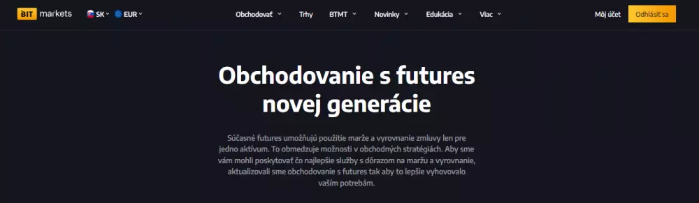 Úvodná stránka BITmarkets futures