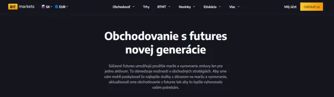 Úvodná stránka BITmarkets futures