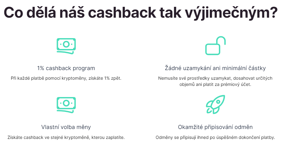 Výhody cashbacku