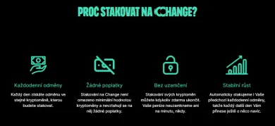 Výhody stakingu s Change