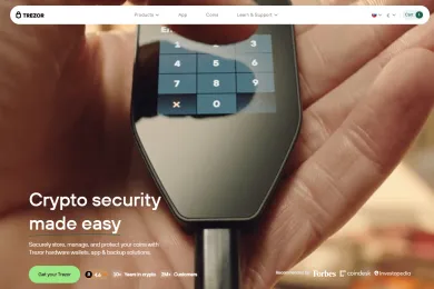 Domovská stránka Trezor