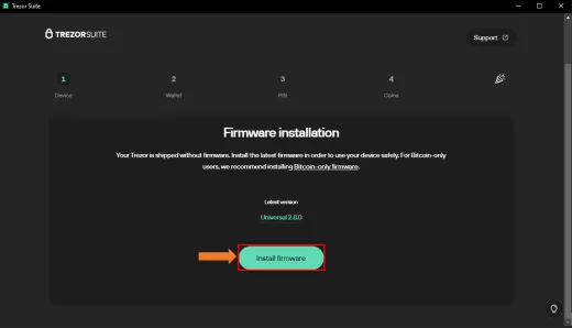 Inštalácia firmware
