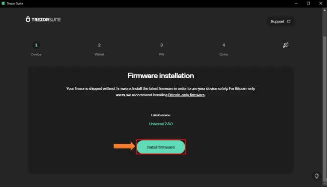 Inštalácia firmware