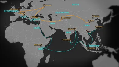 Mapa Belt and Road