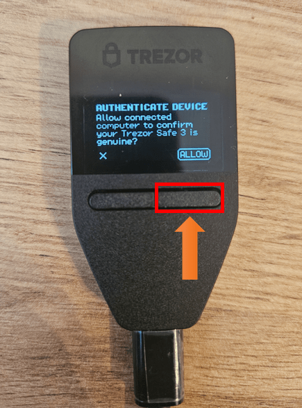 Potvrdenie na Trezore