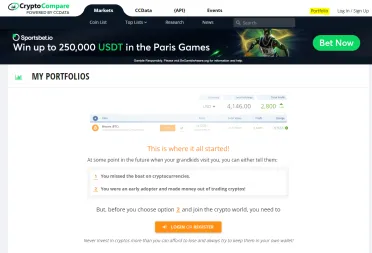 Tracker CryptoCompare