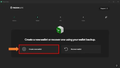 Vytvorenie novej peňaženky
