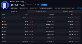 Brian Armstrong a jeho portfólio