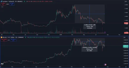 Cardano verzus Bitcoin