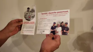 Letáky o podvodoch pre penzistov