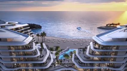 Pohľad z terasy v dubajskej nehnuteľnosti