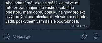 Príklad podvodnej správy