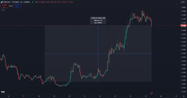 Zhodnotenie POPCAT za posledný týždeň