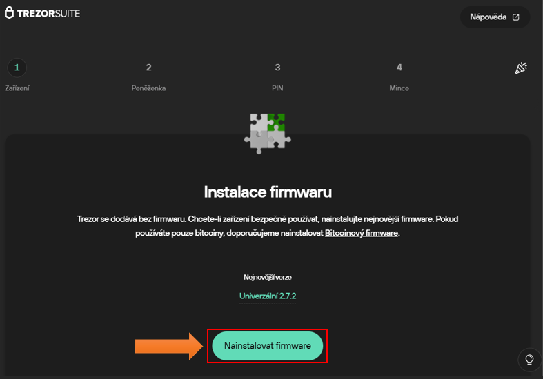 Inštalácia firmware