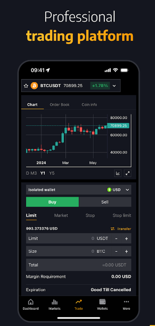 Mobilná aplikácia BITmarkets