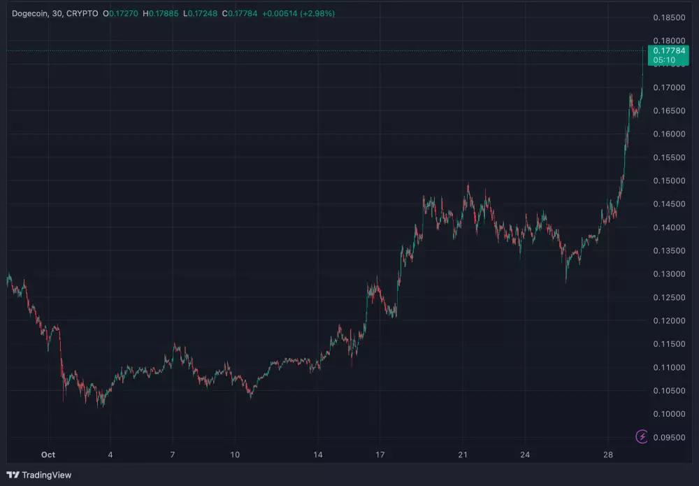 Cena DOGE zaznamenala nárast