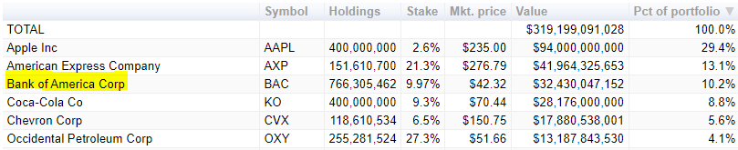 Warren Buffett drží najmä tieto akcie