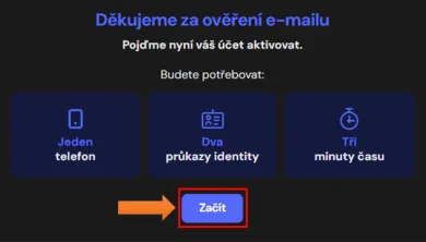 Aktivácia účtu Coinmate