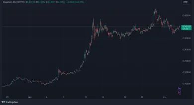 Dogecoin stále stúpa