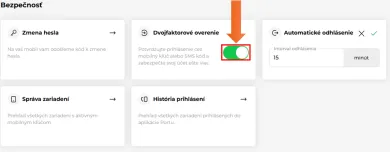 Dvojfaktorové overenie na Portu