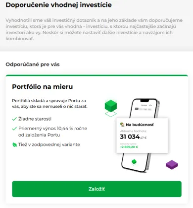 Odporúčaná investícia