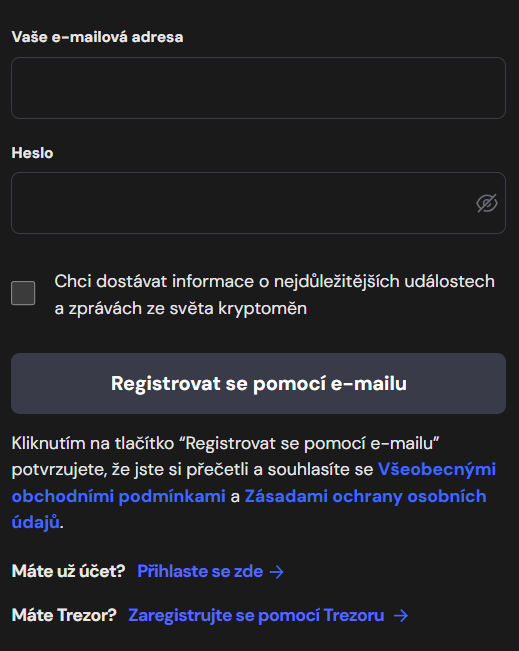Prihlasovacie údaje
