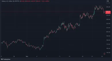 Solana stále rastie