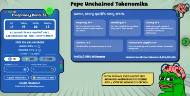 Tokenomika projektu Pepe Unchained