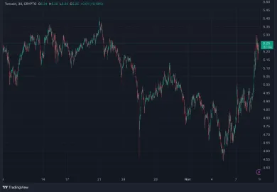 Toncoin zaznamenal za posledný mesiac pády aj vzostupy