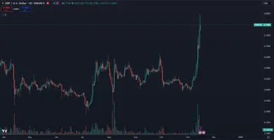 XRP prudko stúpol na 80 centov