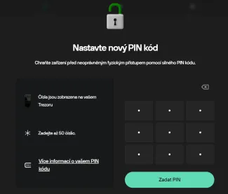Zadanie PIN kódu