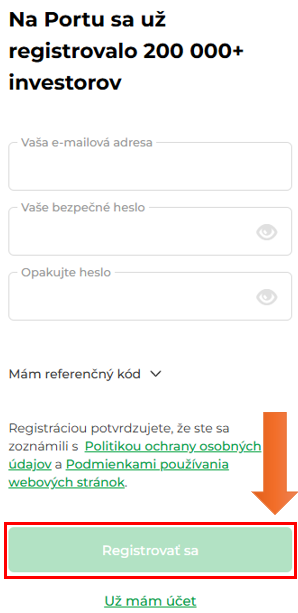 Zadanie prihlasovacích údajov