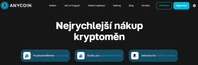 Anycoin domovská stránka