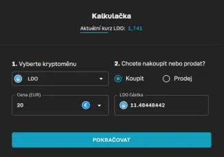 Nákup LDO na burze Anycoin
