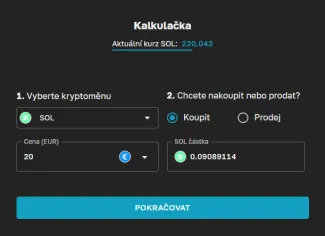 Nákup Solany na burze Anycoin