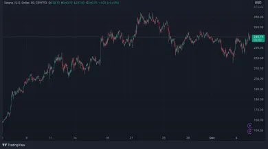 Solana za posledný mesiac porástla