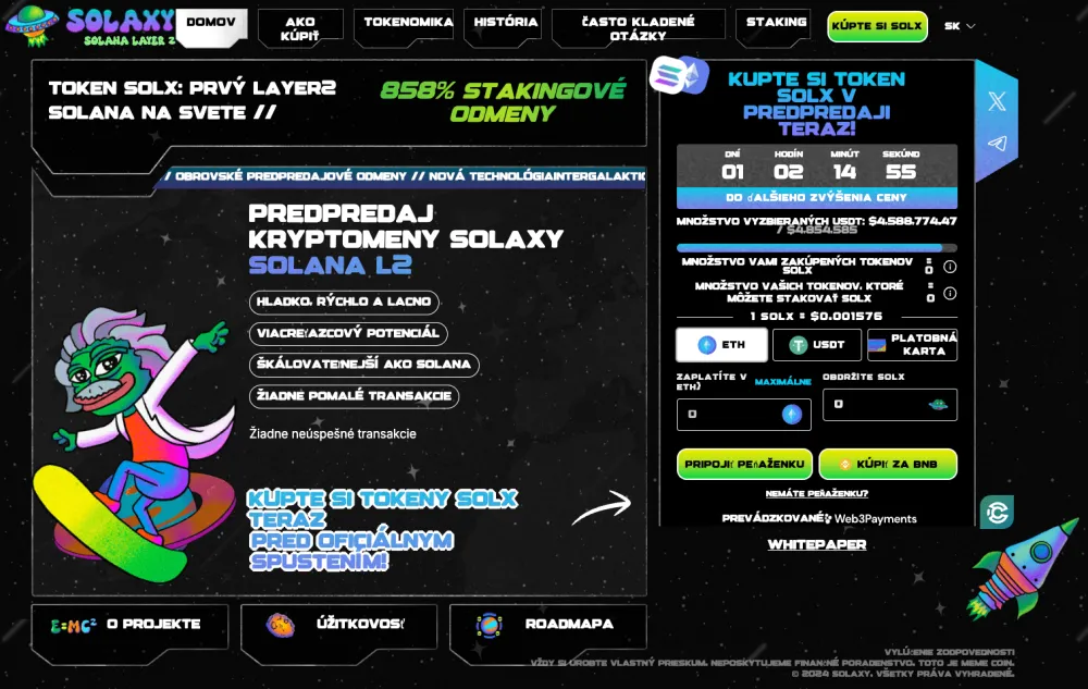 Začína novy predpredaj kryptomeny Solaxy