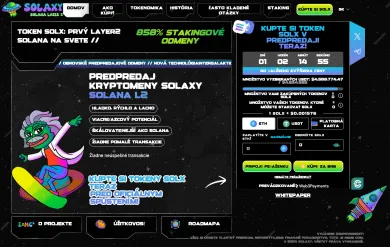 Začína novy predpredaj kryptomeny Solaxy