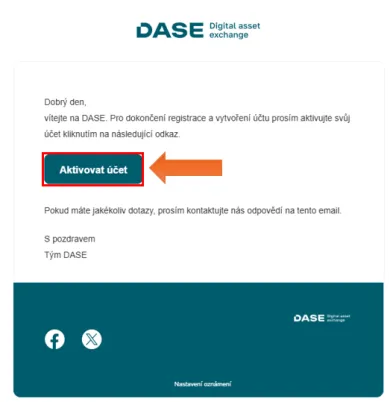 Aktivácia účtu