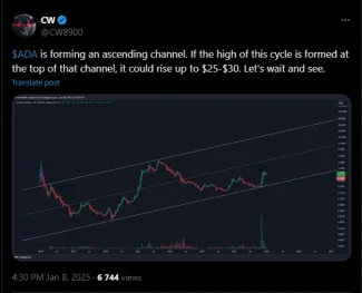 Aktuálny cenový vývoj Cardana