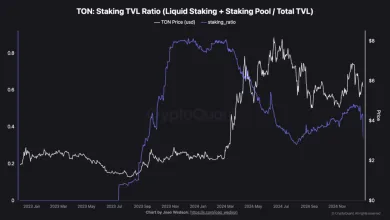 Graf stakingu kryptomeny TON