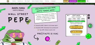 Kryptomena WEPE v predpredaji