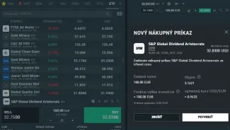 Nákup ETF fondu dividendových aristokratov